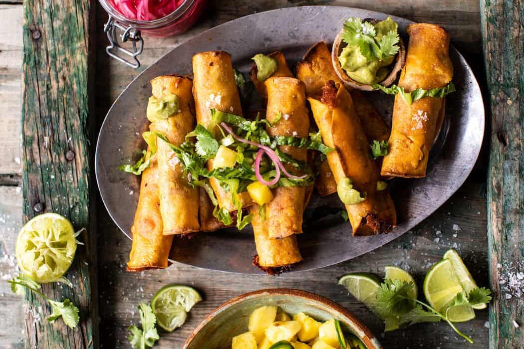 Crispy Chicken Tinga Taquitos