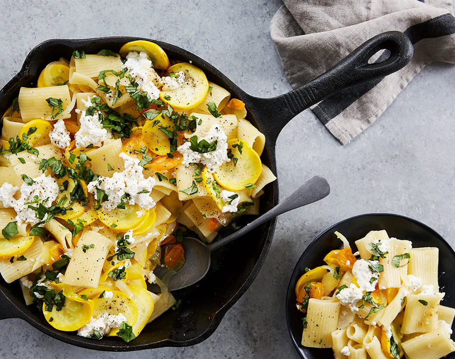 Skillet Pasta with Summer Squash and Basil