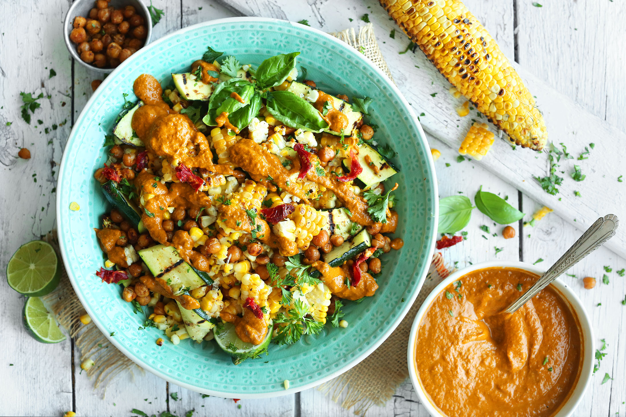 Grilled Corn and Zucchini Salad