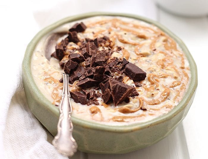 Chocolate Almond Butter Overnight Oats - Fit and Healthy Recipes
